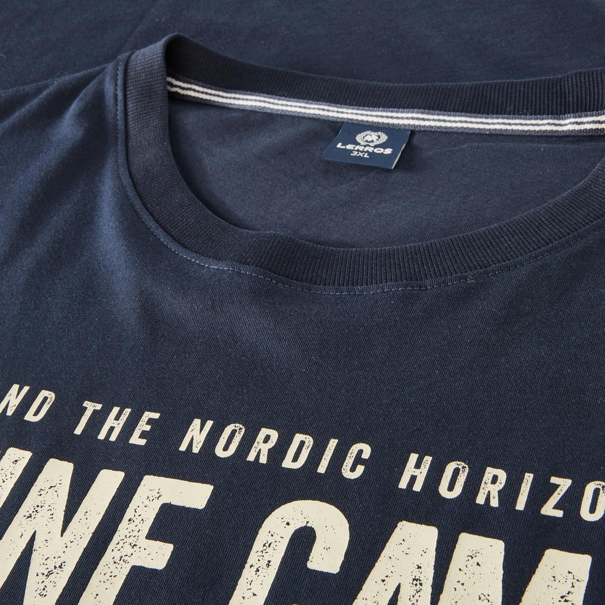 Lerros T-Shirt mit Motiv-Print Farbe blau Größe: 3XL günstig online kaufen