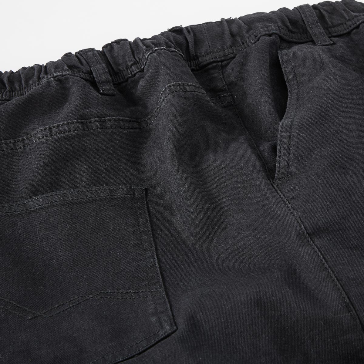 ADAMO Schlupfjeans mit Dehnbund, Regular Fit schwarz
