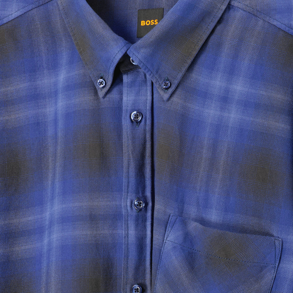 BOSS Freizeithemd aus Baumwolle blau