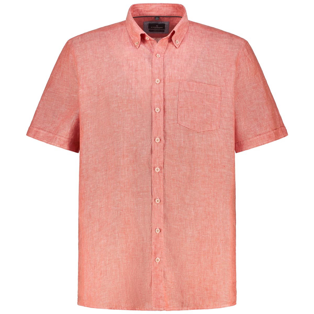 CASA MODA Freizeithemd aus Leinen Farbe orange Größe: 4XL günstig online kaufen