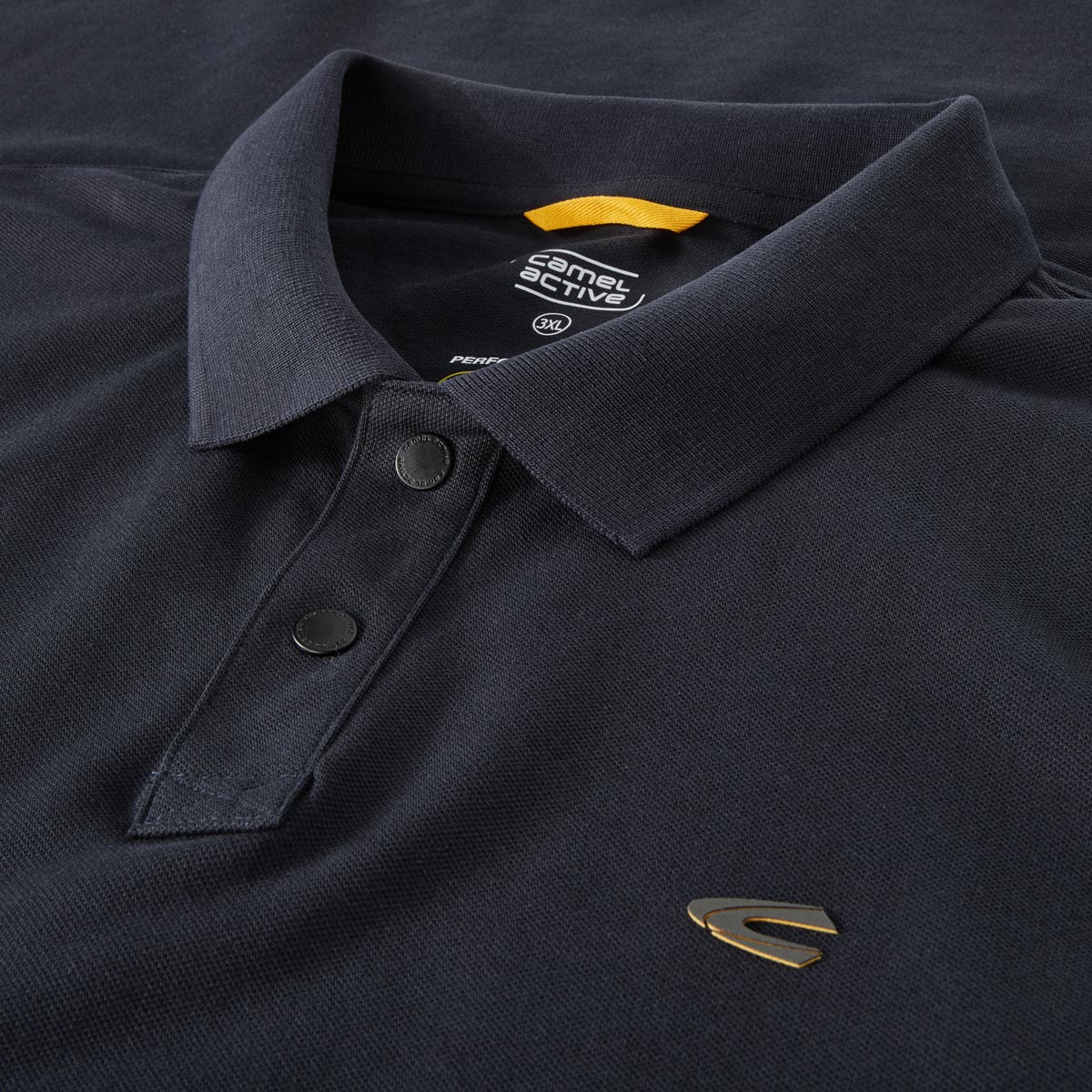 camel active Poloshirt mit Elasthan dunkelblau