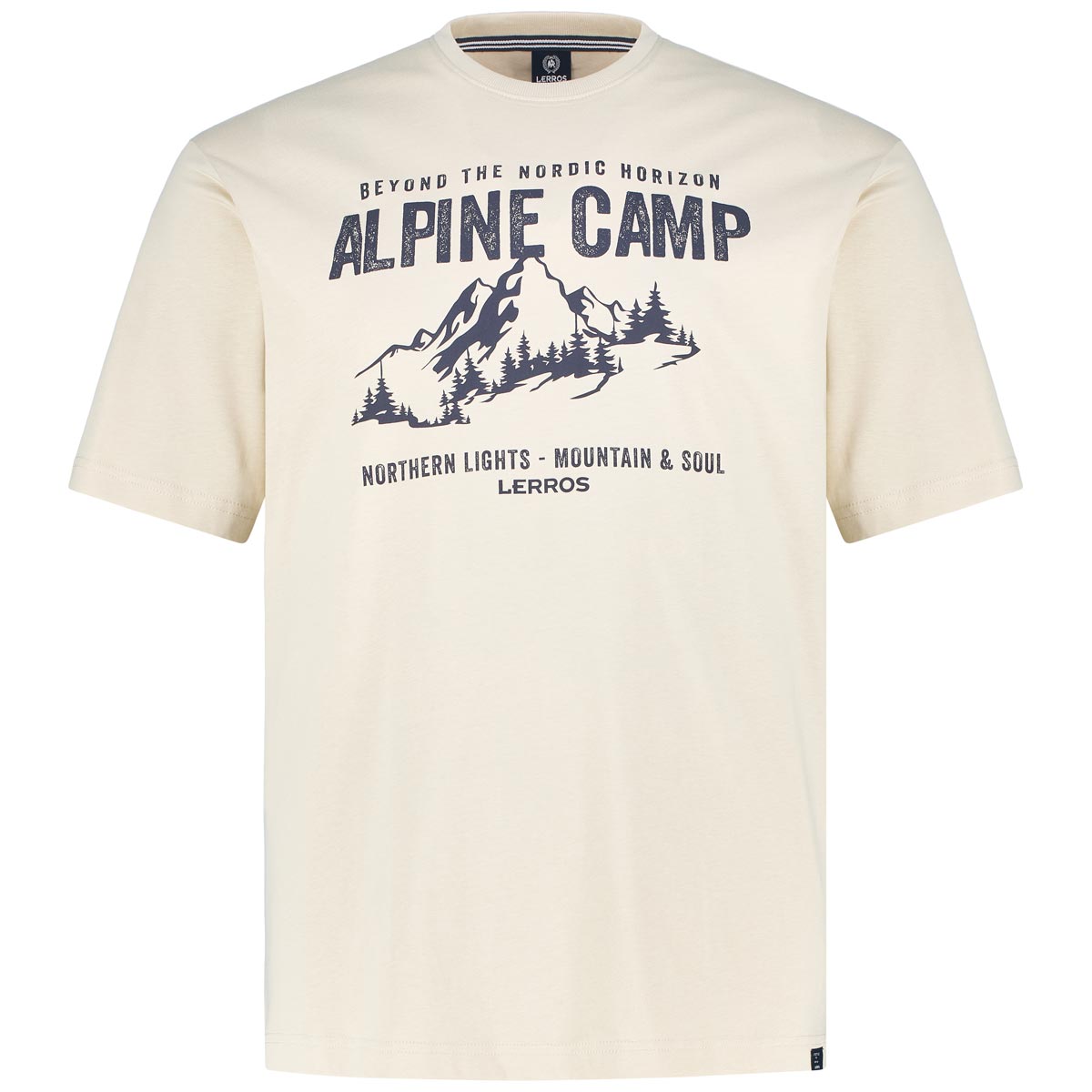 Lerros T-Shirt mit Motiv-Print Farbe cremeweiß Größe: 6XL günstig online kaufen