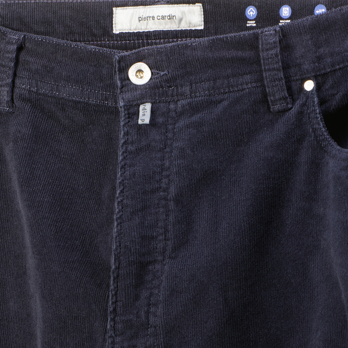 Pierre Cardin Cordhose "Lyon" mit Stretch, Slim Fit dunkelblau