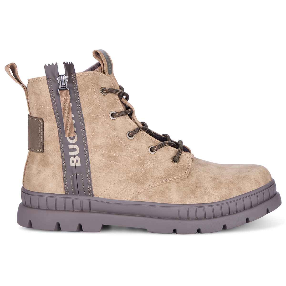 bugatti Schnürstiefel mit extrabreiter Sohle sand