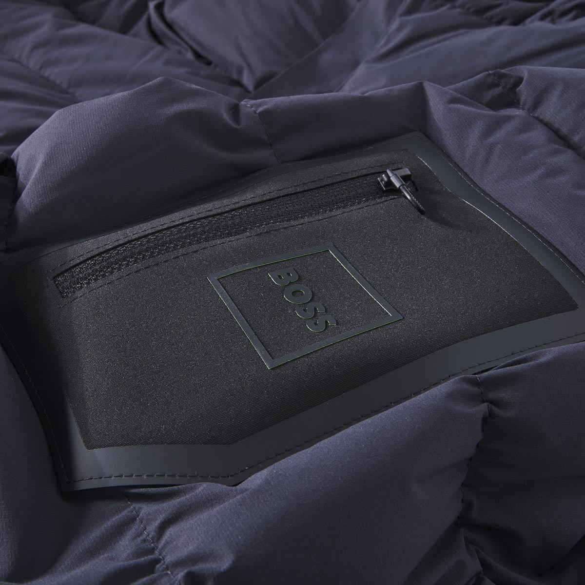 BOSS Steppjacke mit Stretch, wasserabweisend dunkelblau