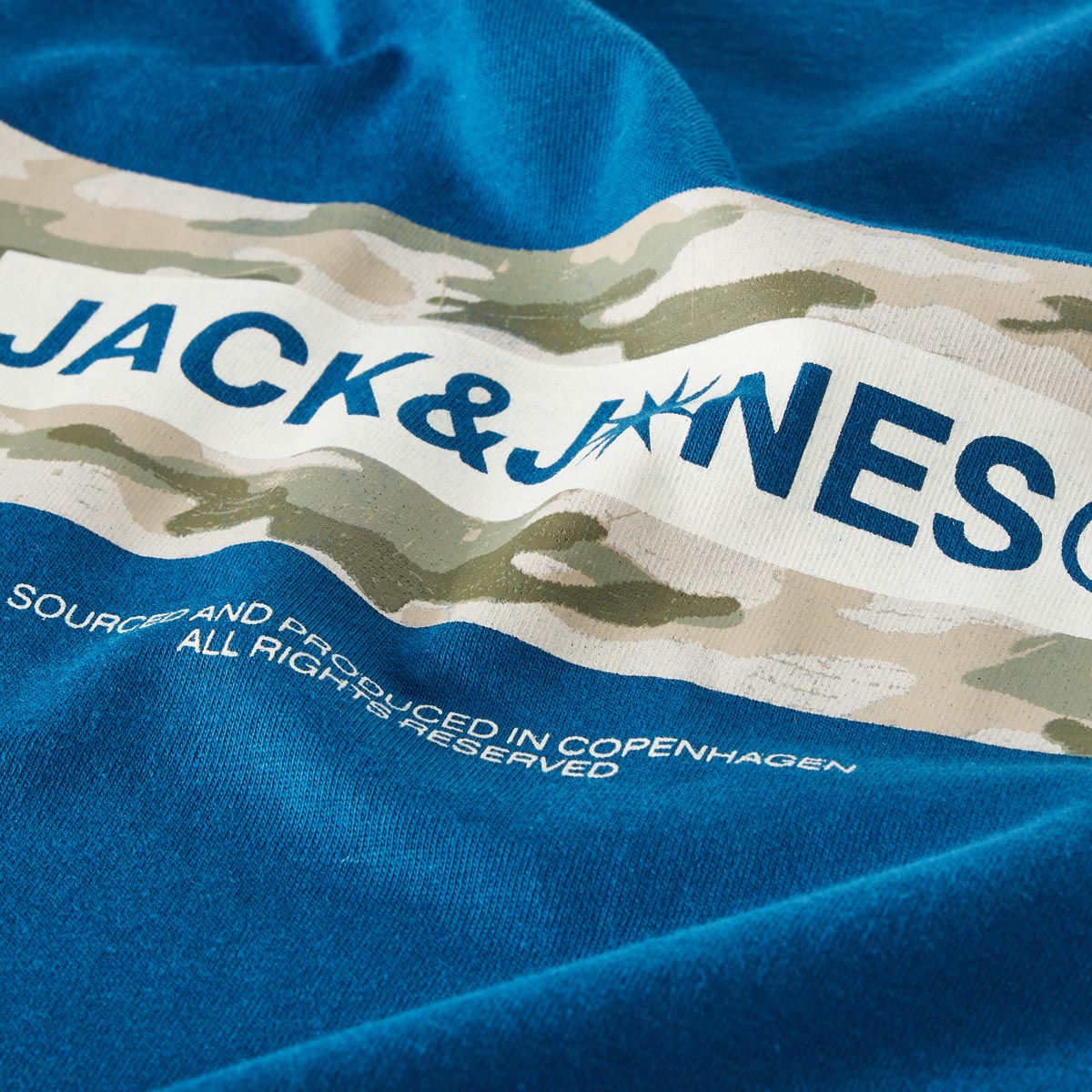 Jack&Jones T-Shirt mit Label-Print dunkelblau