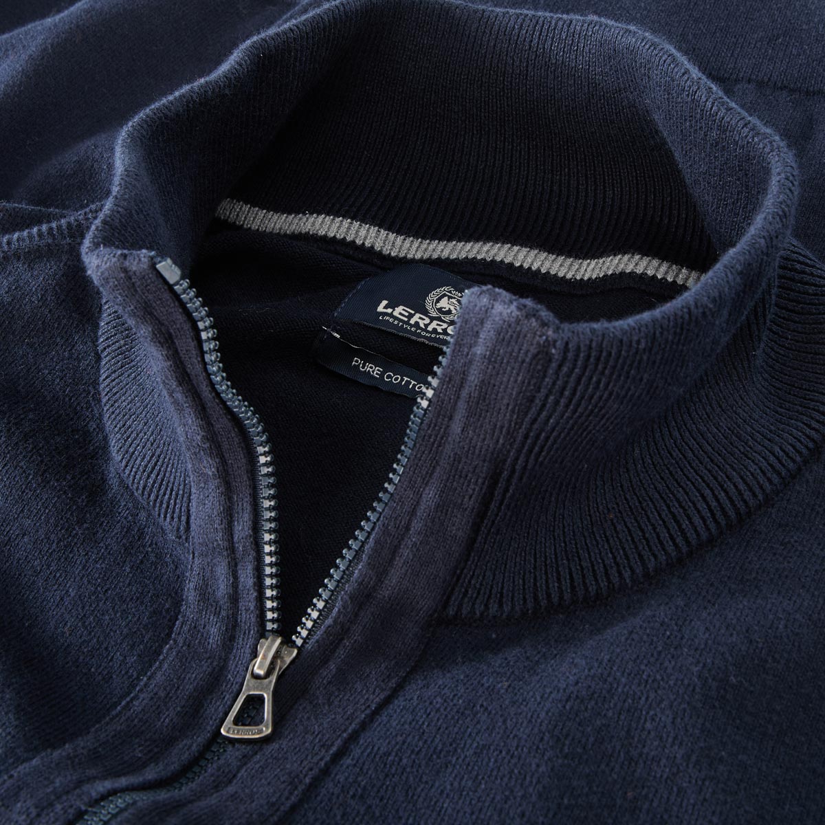 Lerros Pullover aus Baumwolle blau