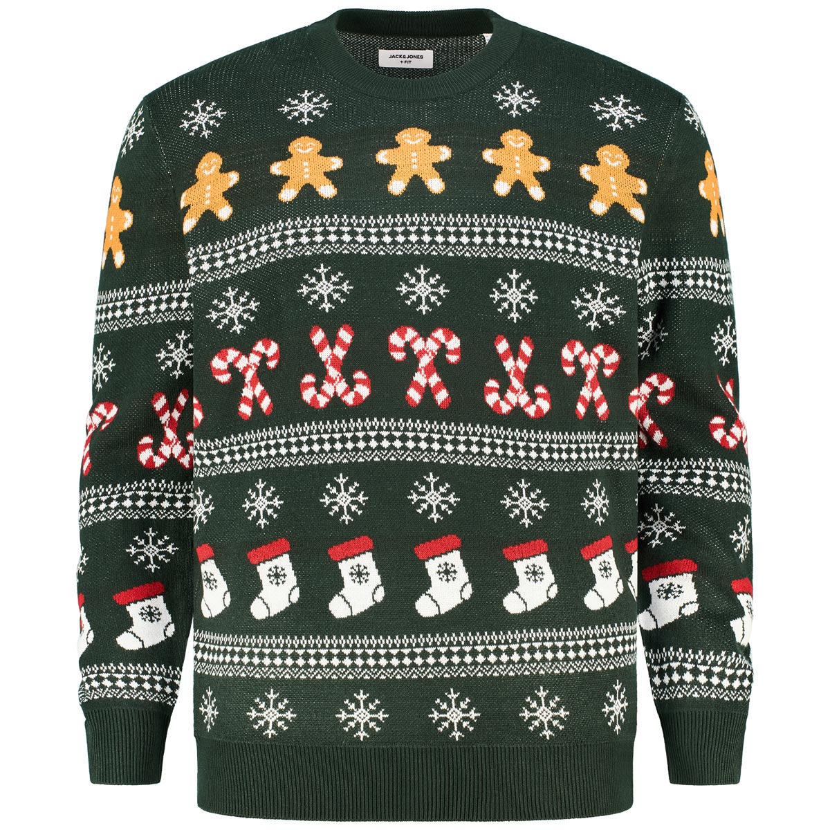 Strickpullover mit Weihnachts-Print