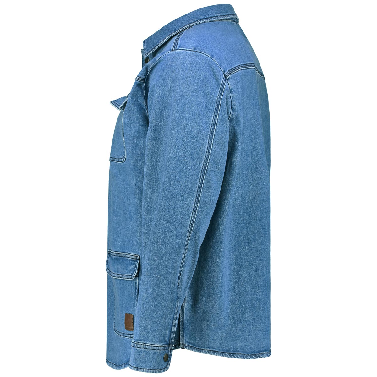 North Jeans Overshirt mit Stretch blau