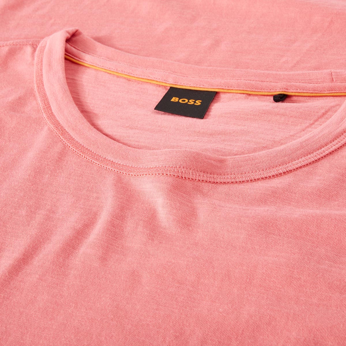 BOSS Basic T-Shirt aus Biobaumwolle hellrot