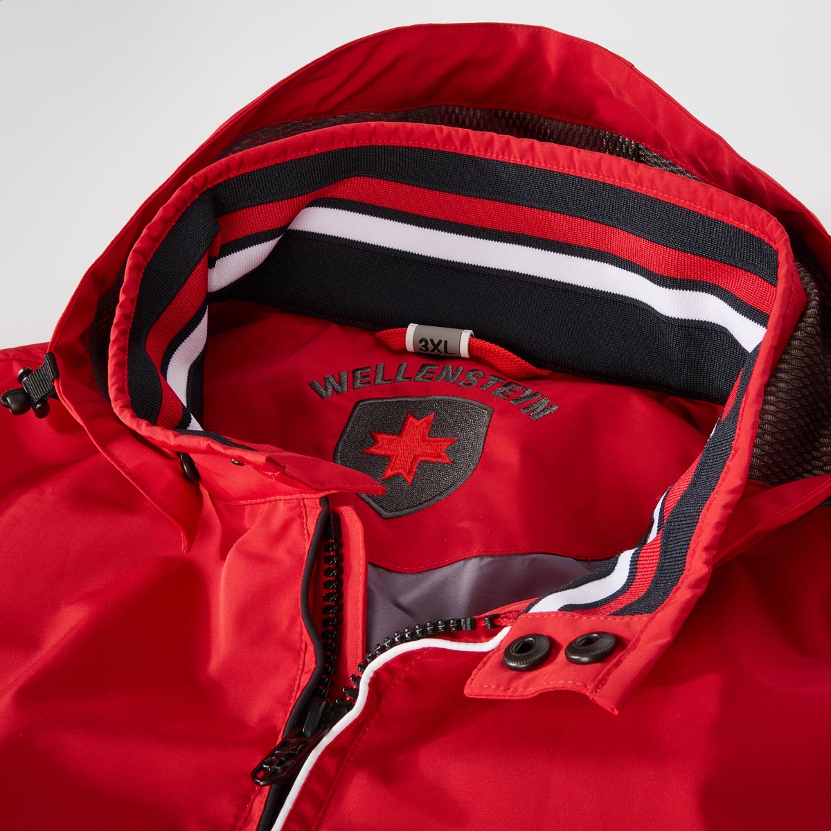 Wellensteyn Leichte Funktionsjacke im Blouson-Stil, wind- und wasserdicht rot/weiß