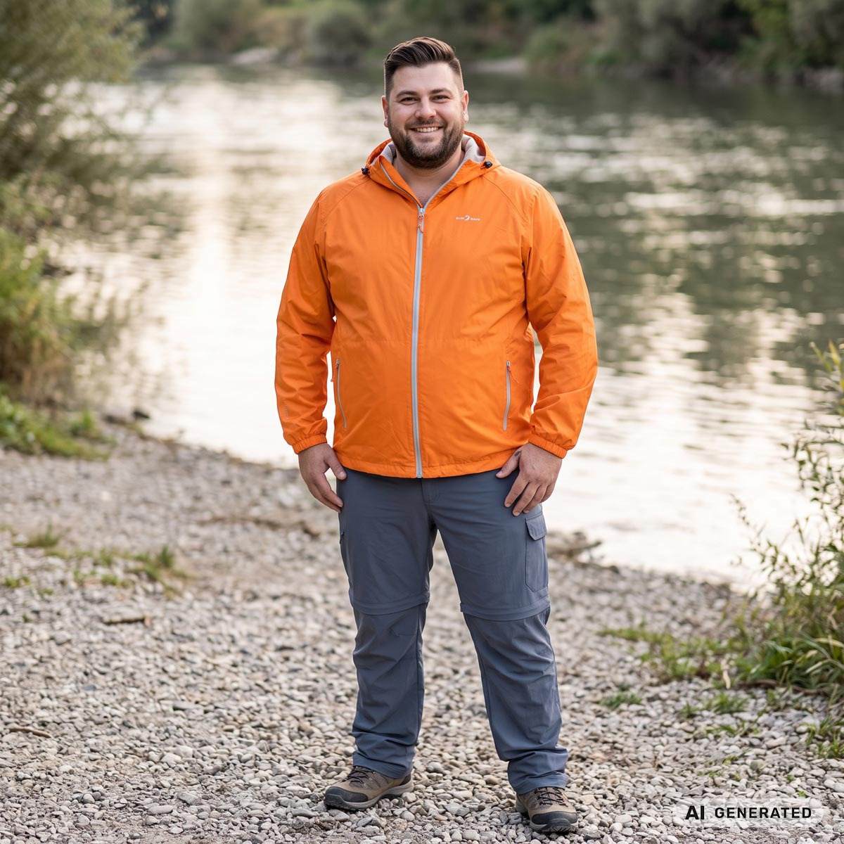 Blue Wave Verstaubare Funktionsjacke, wasserdicht orange
