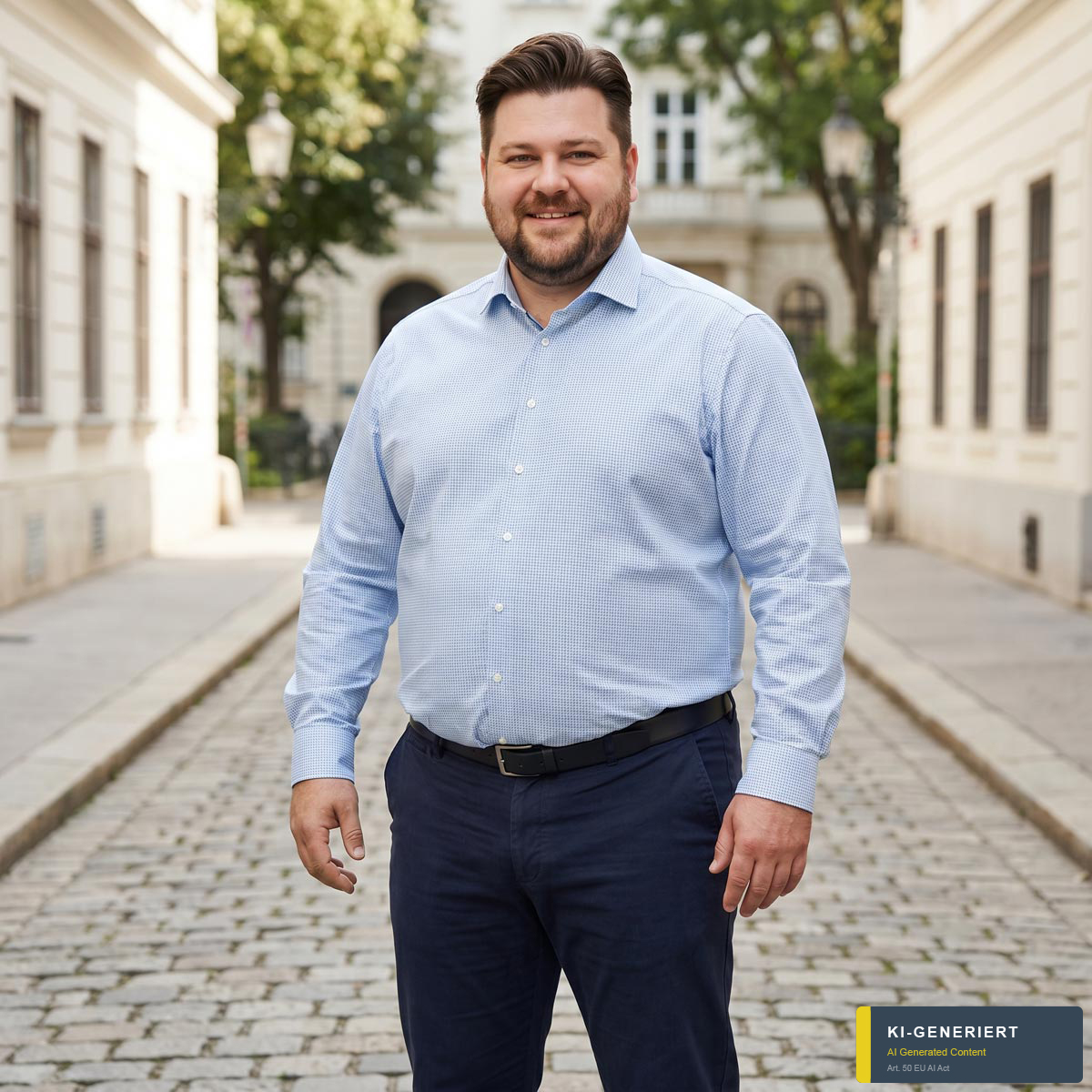 VENTI Businesshemd mit Elasthan blau
