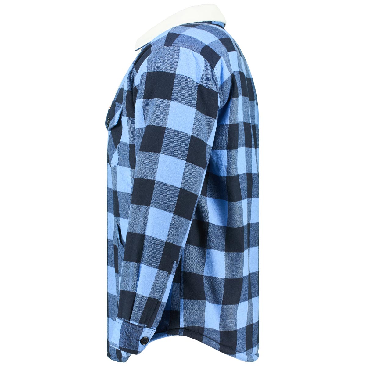 Kamro Gefütterte Hemdjacke im Holzfäller-Stil hellblau