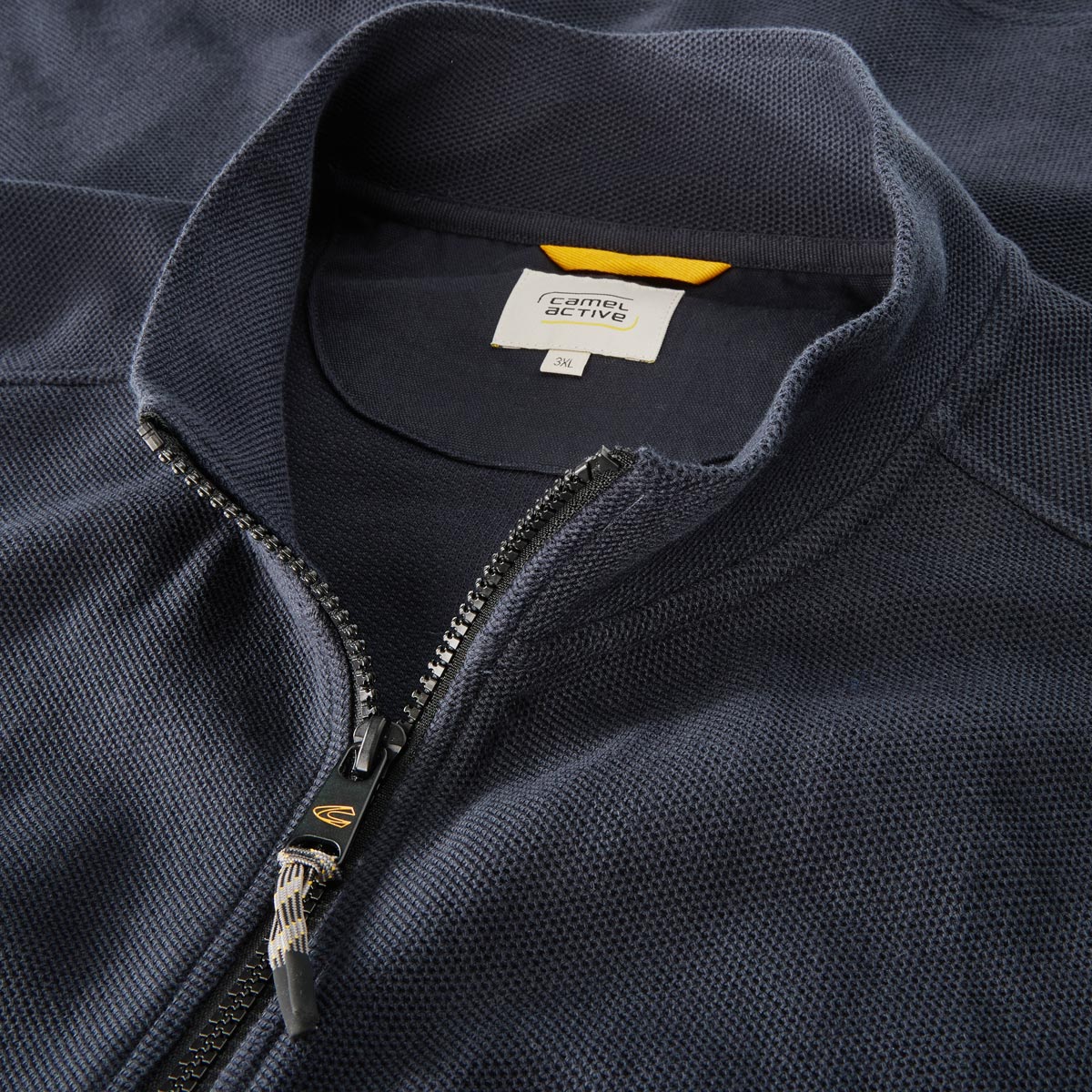 camel active Sweatjacke aus Baumwolle dunkelblau