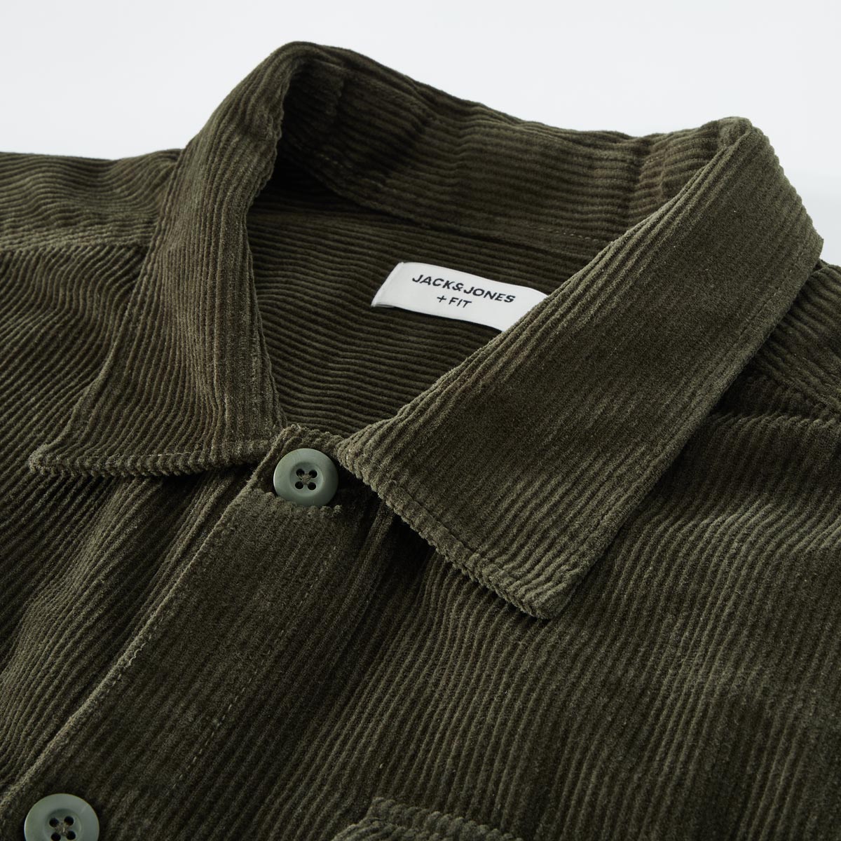 Jack&Jones Overshirt aus Cord oliv