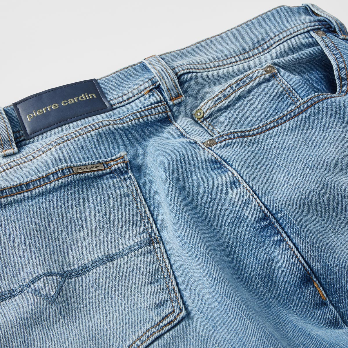 Pierre Cardin Baumwollhose mit Stretch "Dijon", Loose Fit jeansblau