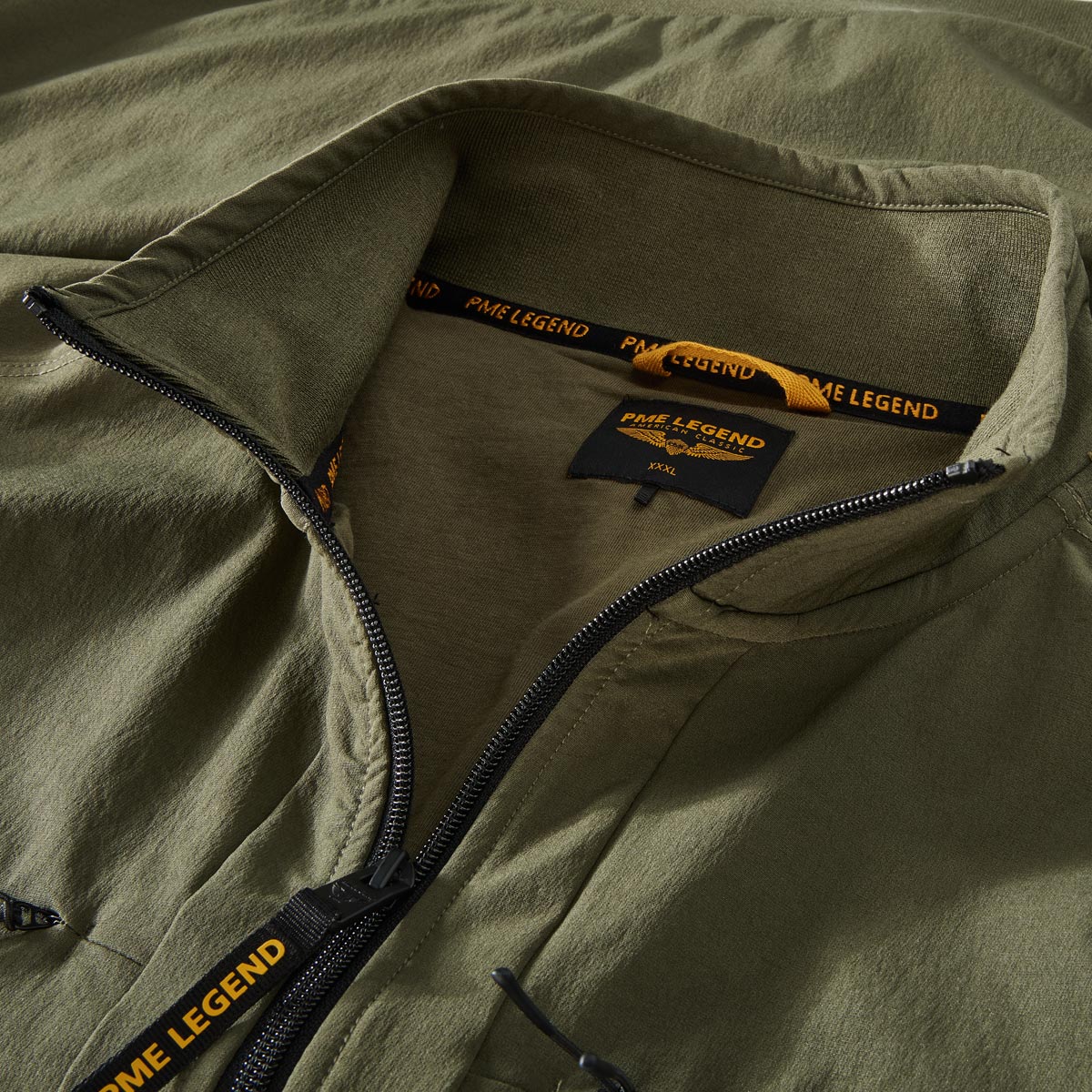 PME LEGEND Sweatjacke mit Stretch oliv