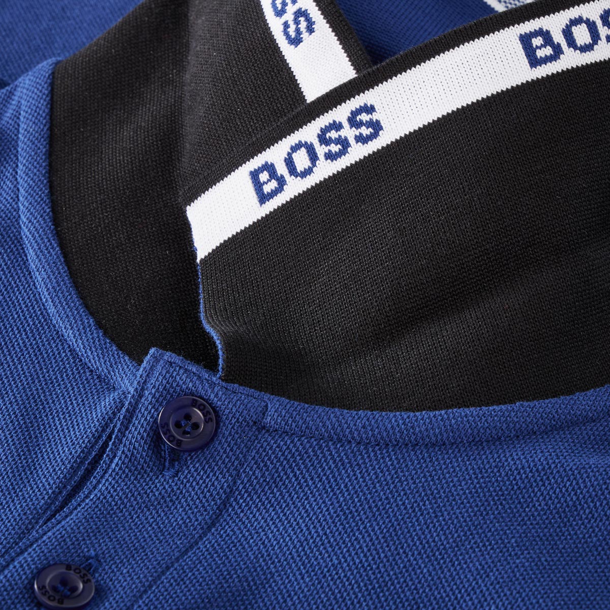 BOSS Poloshirt mit Kontrastdetails dunkelblau