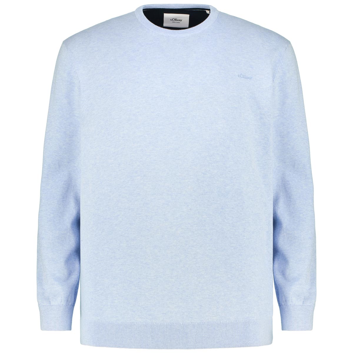 s.Oliver Feinstrickpullover aus Baumwolle Farbe blau Größe: 3XL günstig online kaufen
