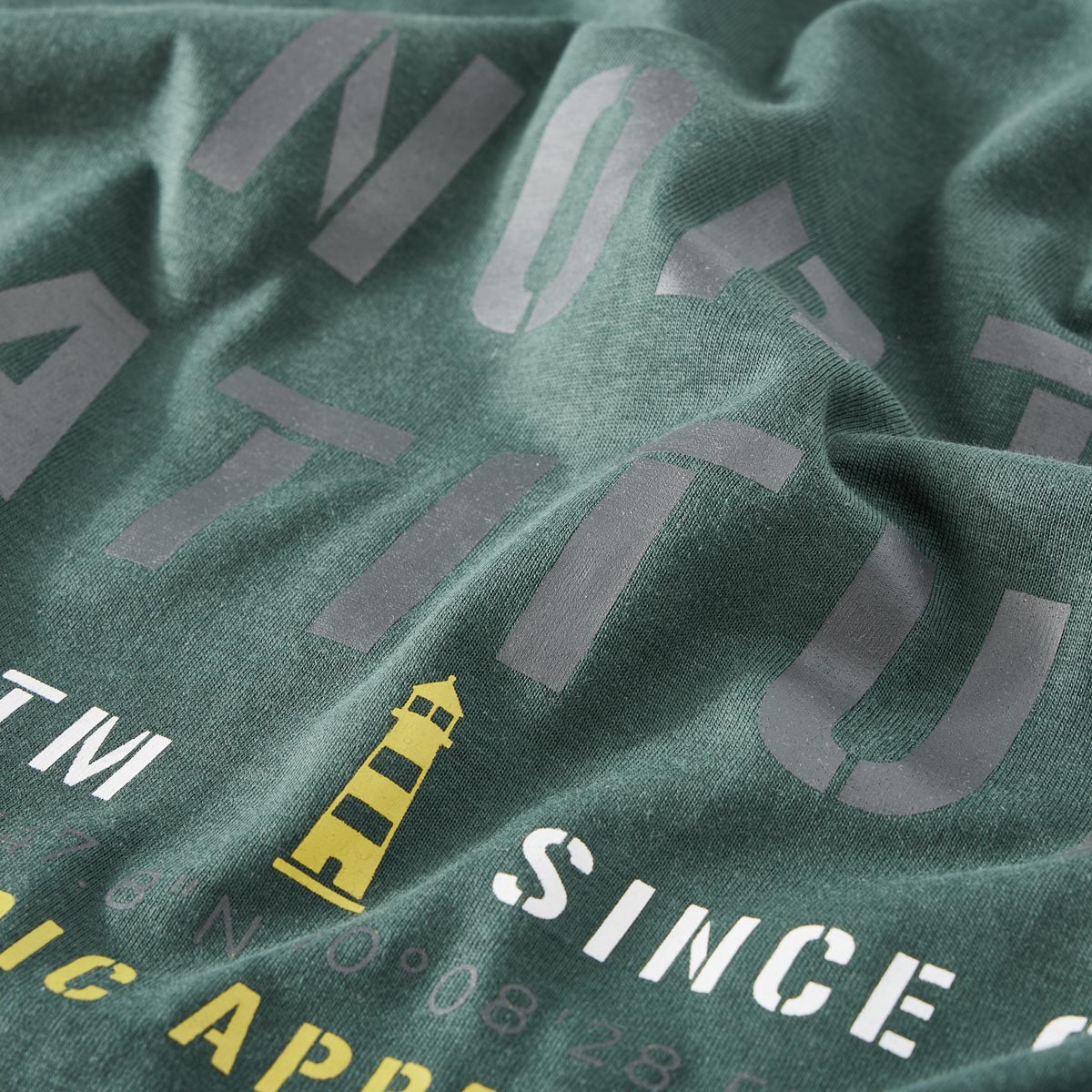 North T-Shirt mit Print dunkelgrün