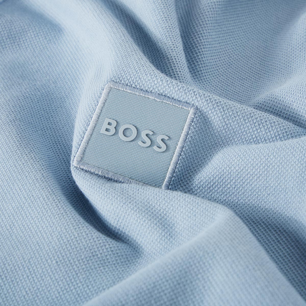 BOSS Poloshirt mit Biobaumwolle hellblau