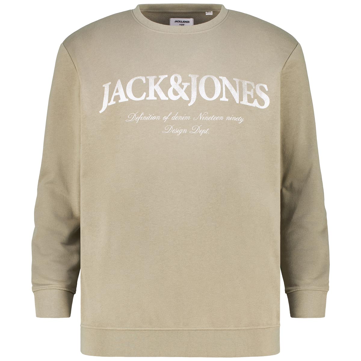 Jack&Jones Sweatshirt mit Label-Print Farbe oliv Größe: 4XL günstig online kaufen