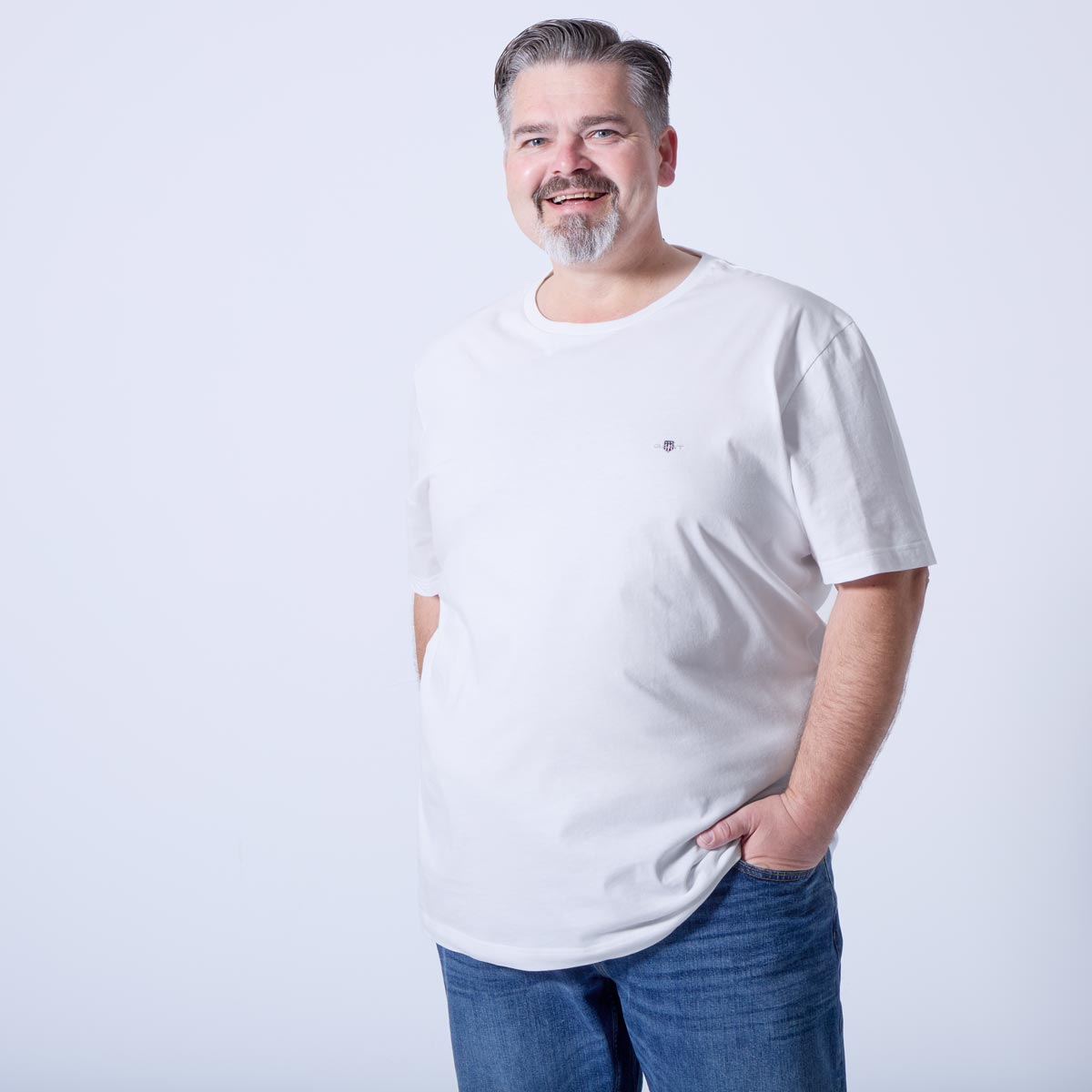 Gant T-Shirt aus Baumwolle weiß