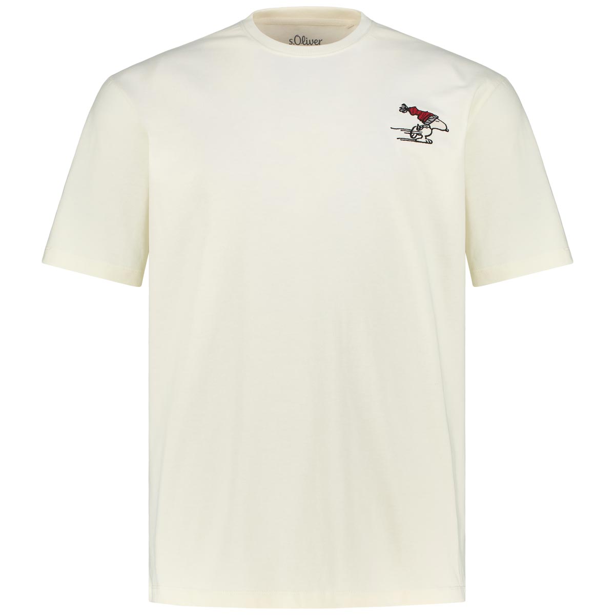 s.Oliver T-Shirt mit Stickerei Farbe natur Größe: 5XL günstig online kaufen
