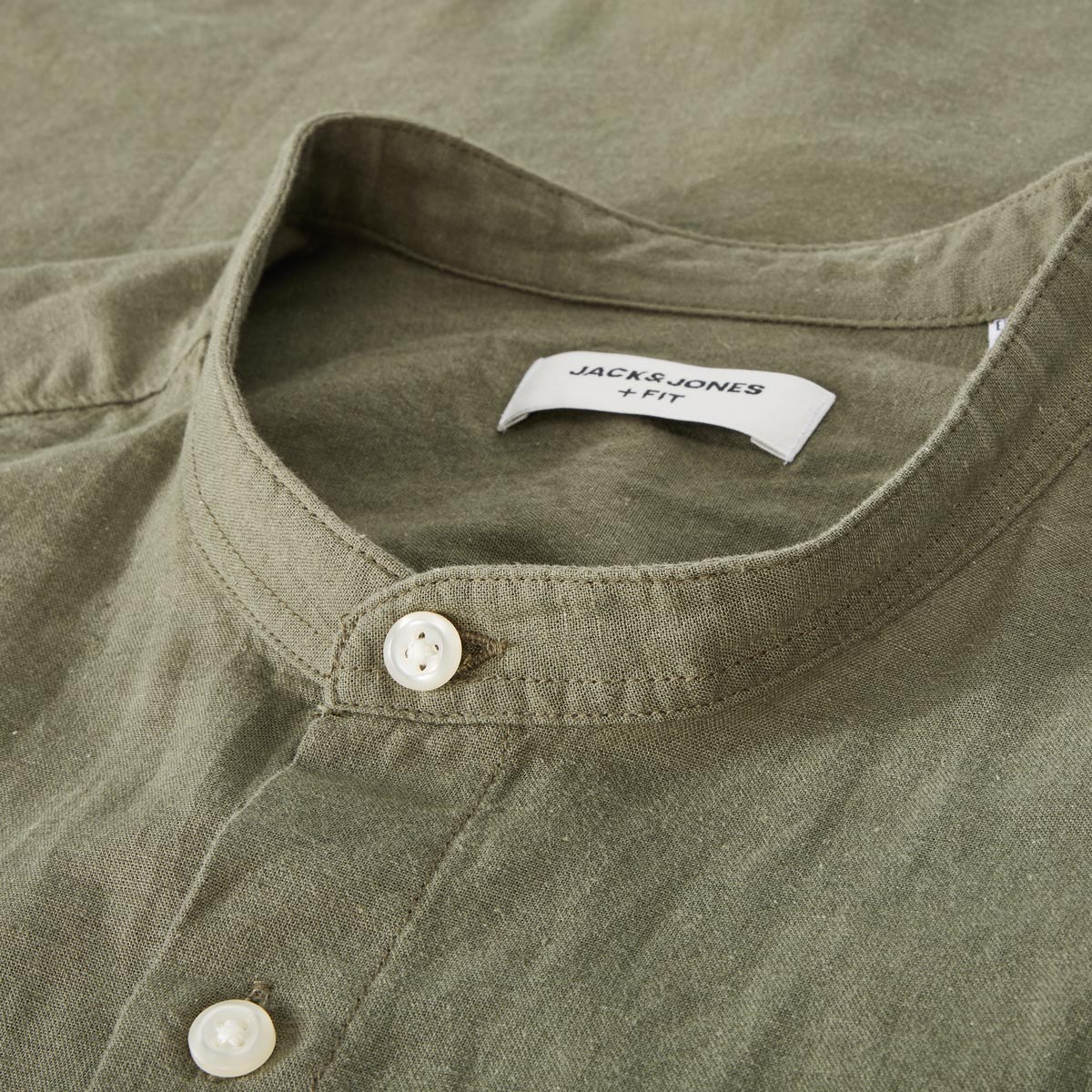 Jack&Jones Freizeithemd mit Leinen oliv