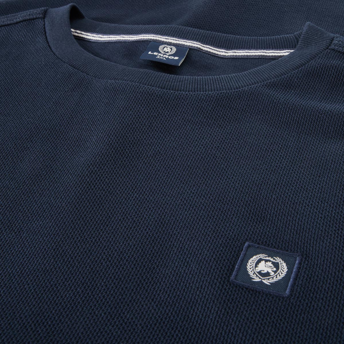 Lerros T-Shirt mit Strukturgewebe Farbe blau Größe: 5XL günstig online kaufen