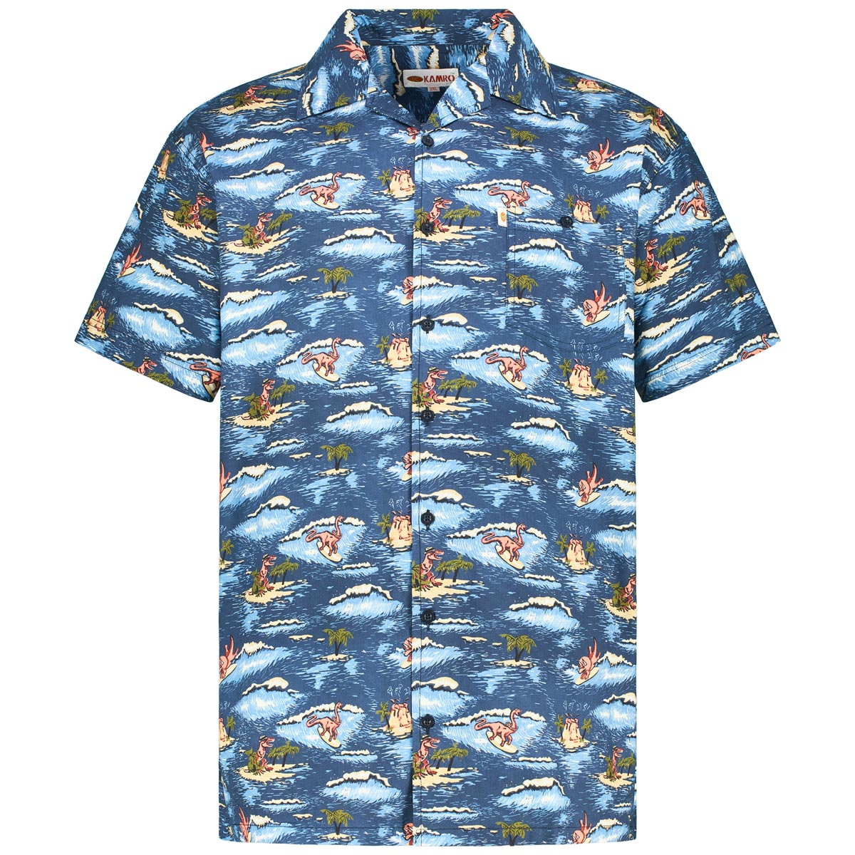 Kamro Freizeithemd mit Allover-Muster Farbe dunkelblau Größe: 4XL günstig online kaufen