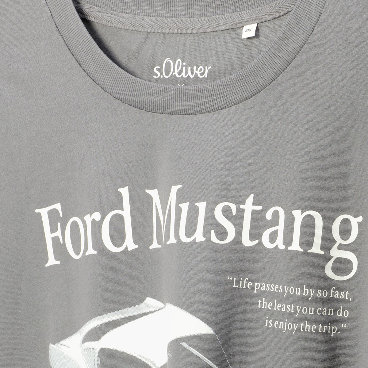 s.Oliver T-Shirt "Ford Mustang"-Kollektion grau/schwarz