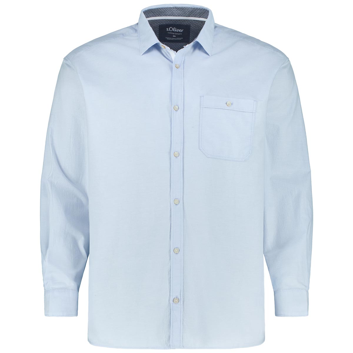s.Oliver Freizeithemd aus Baumwolle Farbe hellblau Größe: 3XL günstig online kaufen