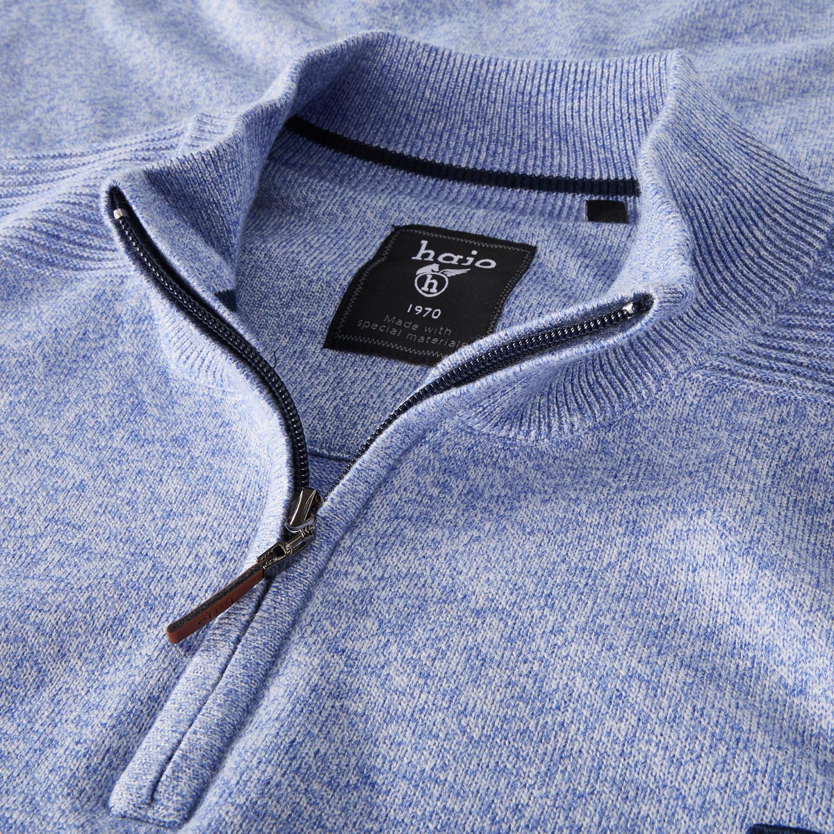 Hajo Pullover in melierter Optik dunkelblau