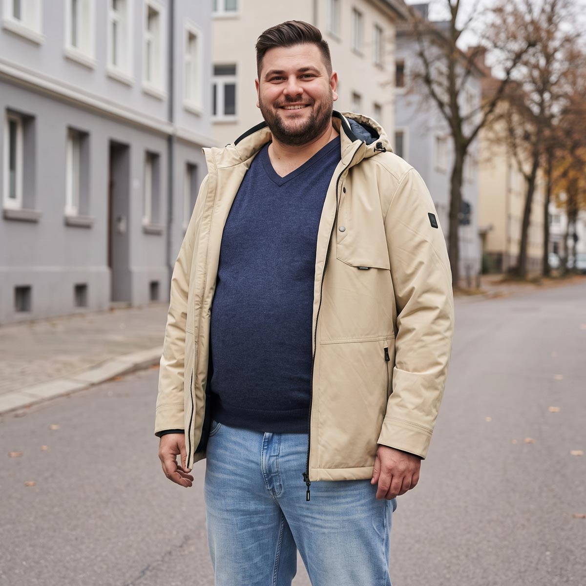 Lerros Jacke, wasser- und windabweisend beige