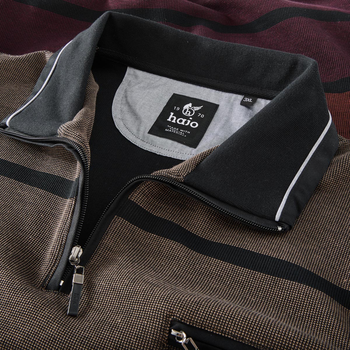 Hajo Sweatshirt mit Stretch schwarz