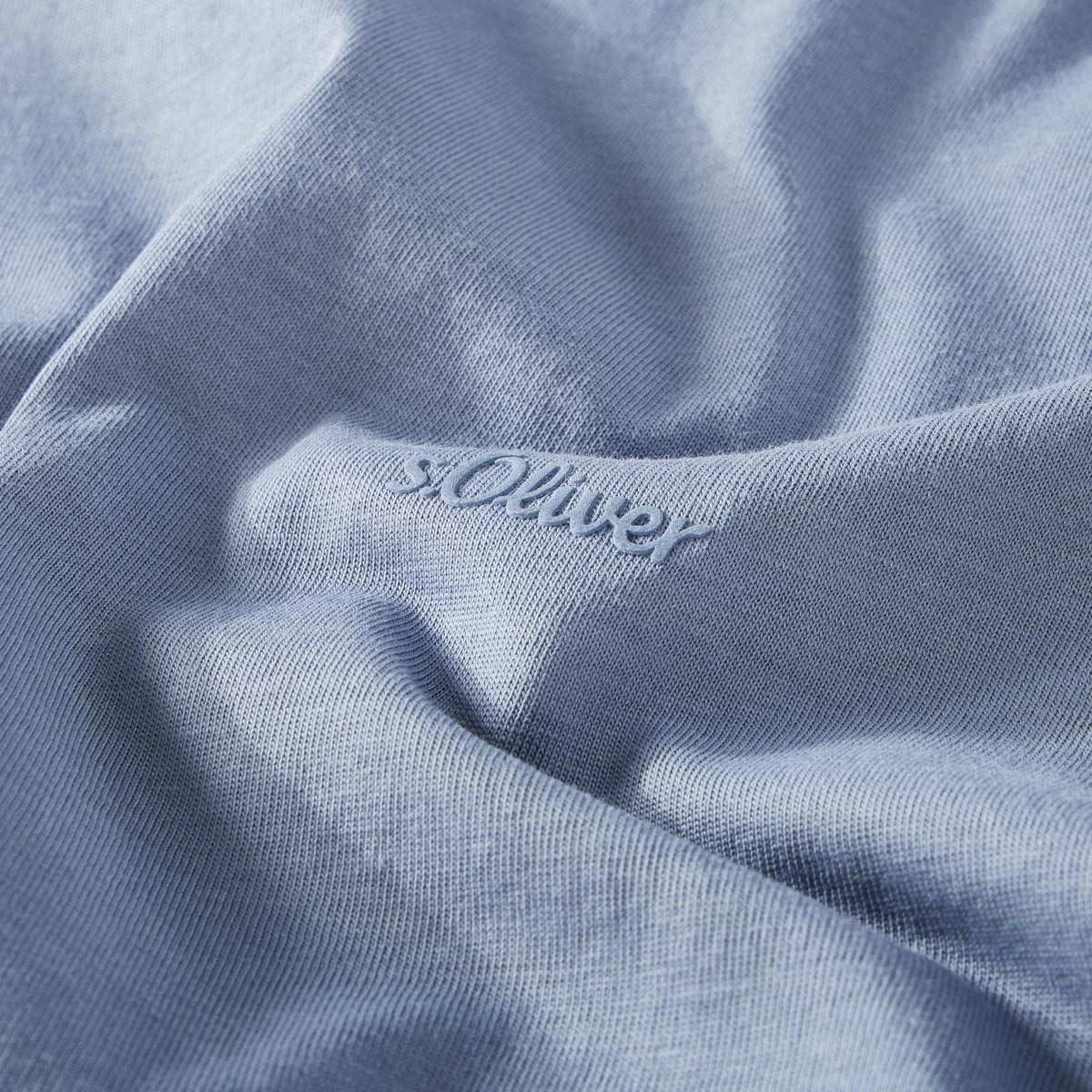 s.Oliver T-Shirt aus Baumwolle graublau