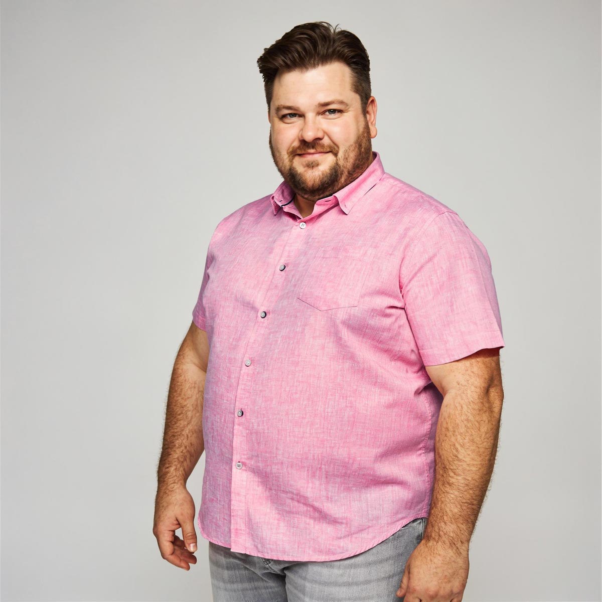 Pfundskerl Freizeithemd aus Leinen pink