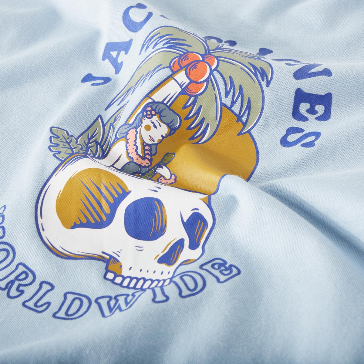 Jack&Jones T-Shirt mit Motiv-Print hellblau