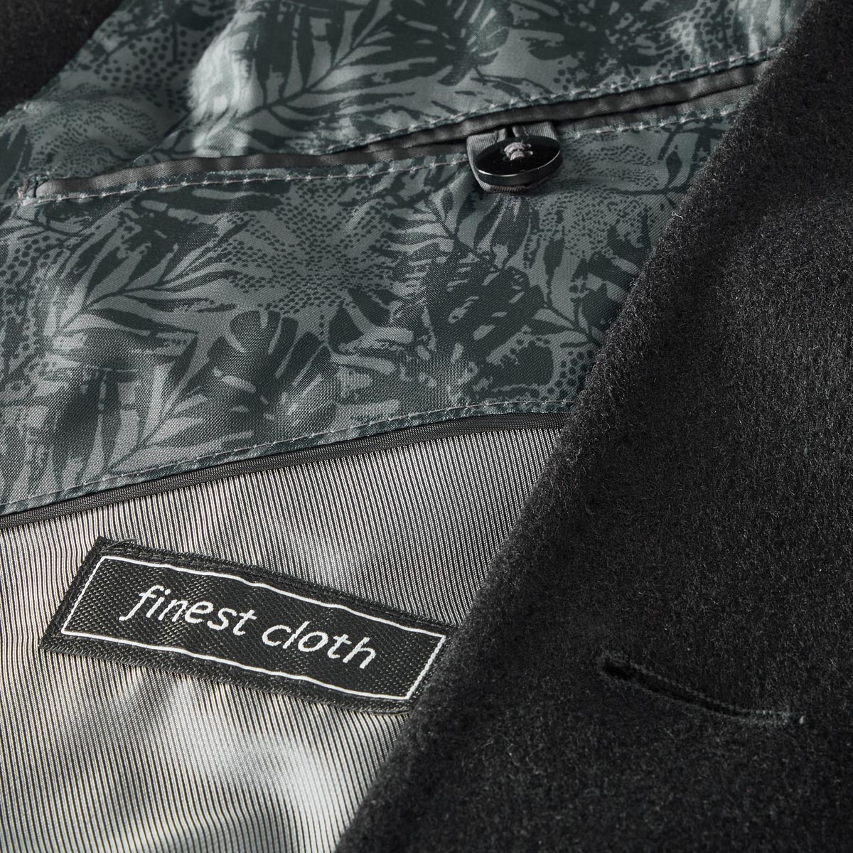 Weis Kurzmantel aus Wollmischung schwarz