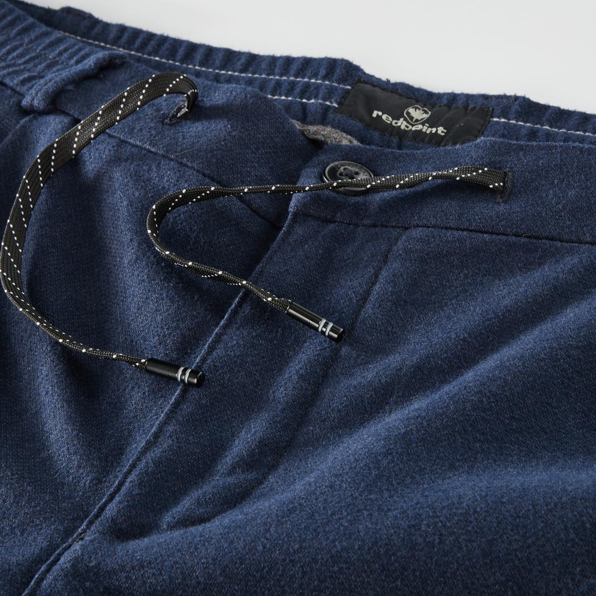 Redpoint Stretch-Chinos "Digby" in Wolloptik, Tapered Fit dunkelblau