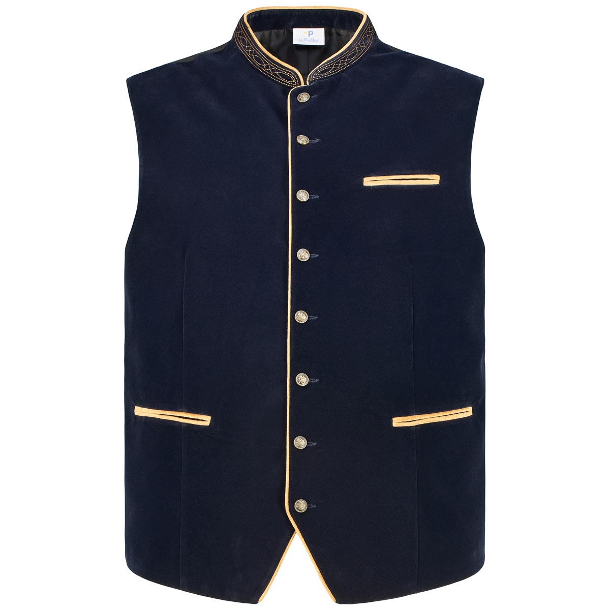 Pfundskerl Trachtenweste aus Samt dunkelblau
