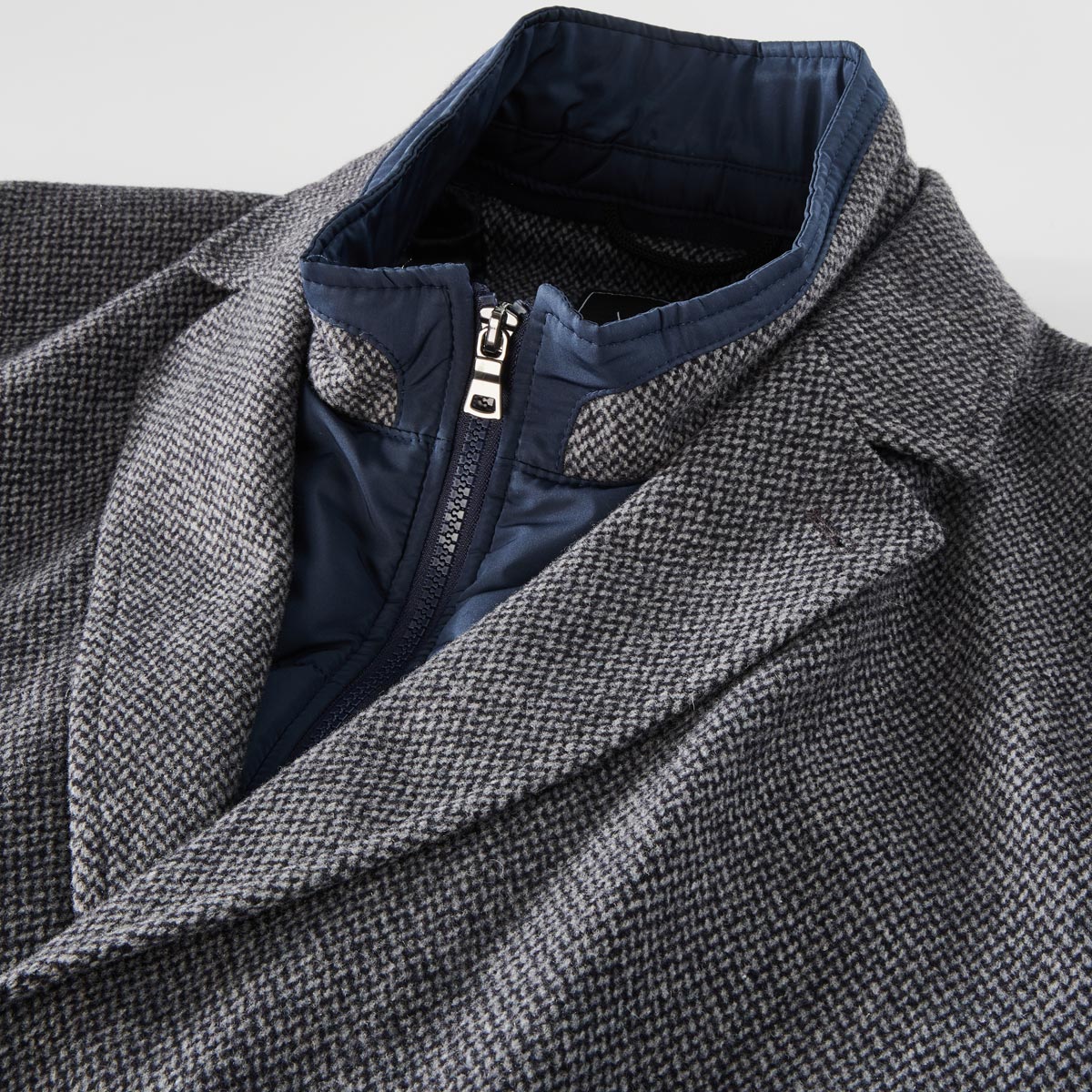 Weis Wollmantel mit heraustrennbarem Westeneinsatz anthrazit