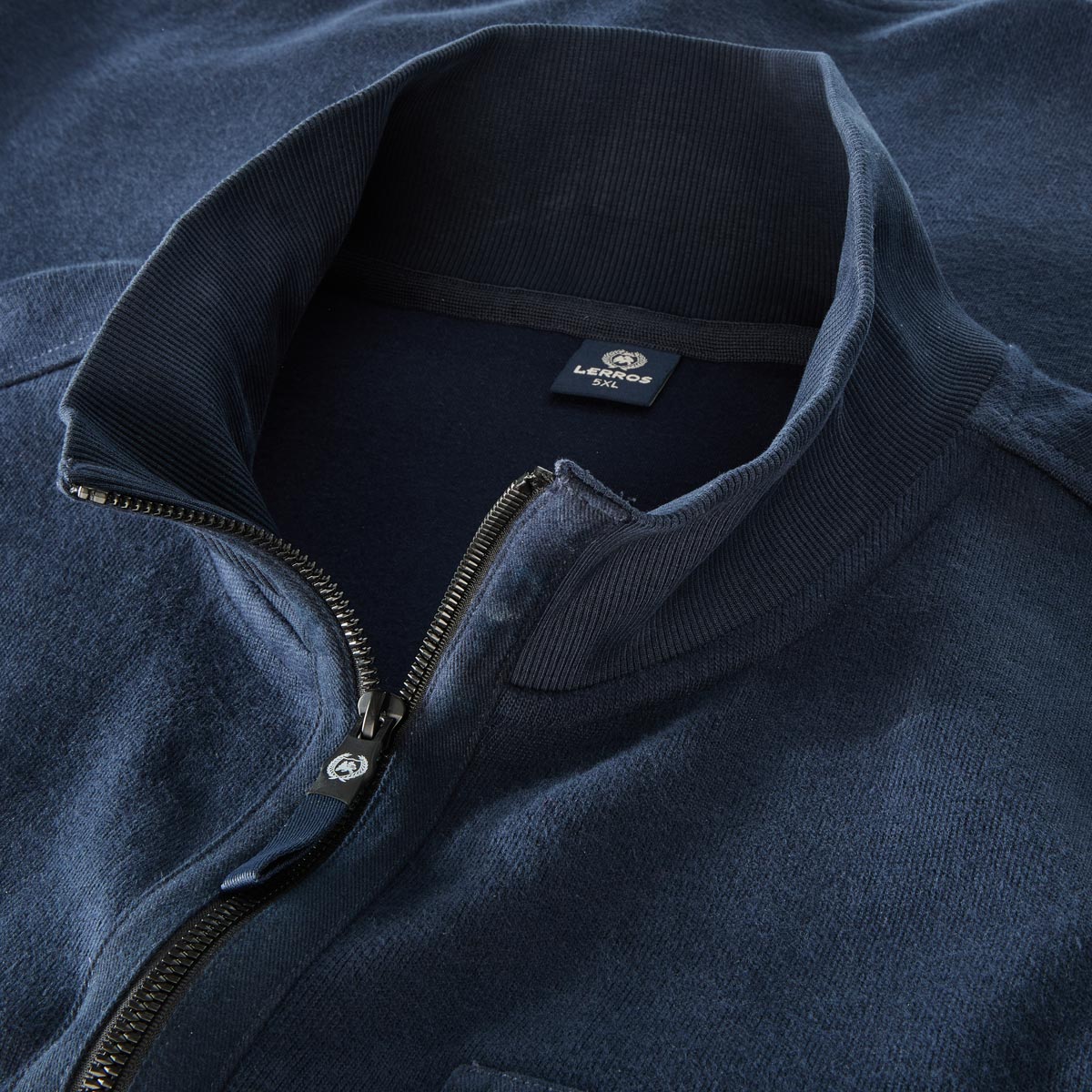 Lerros Sweatjacke aus Baumwollmischung blau