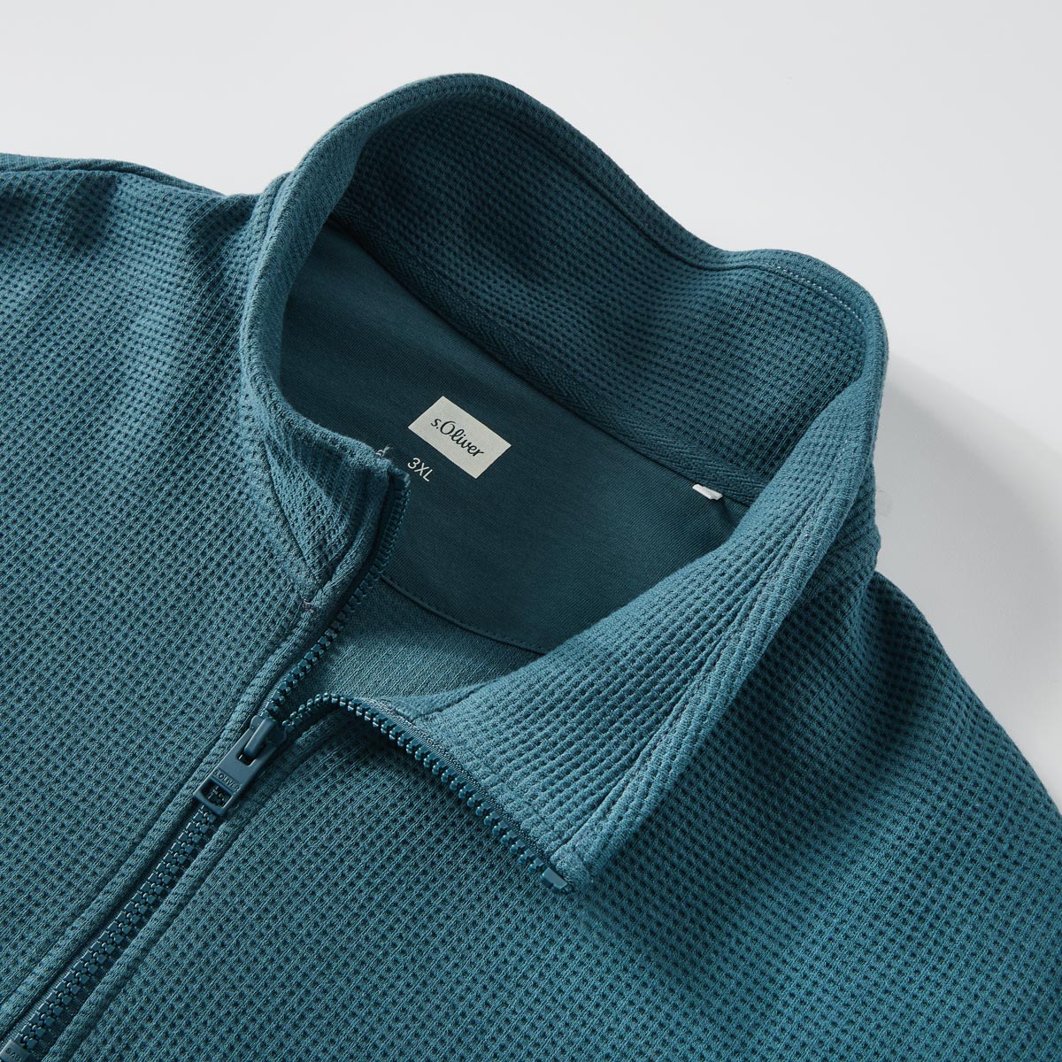 s.Oliver Sweatshirt mit Waffelstruktur blau