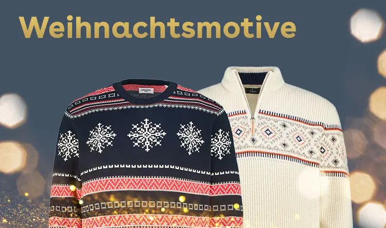 Strickpullover mit weihnachtlichen Motiven für festliche Outfits in großen Größen