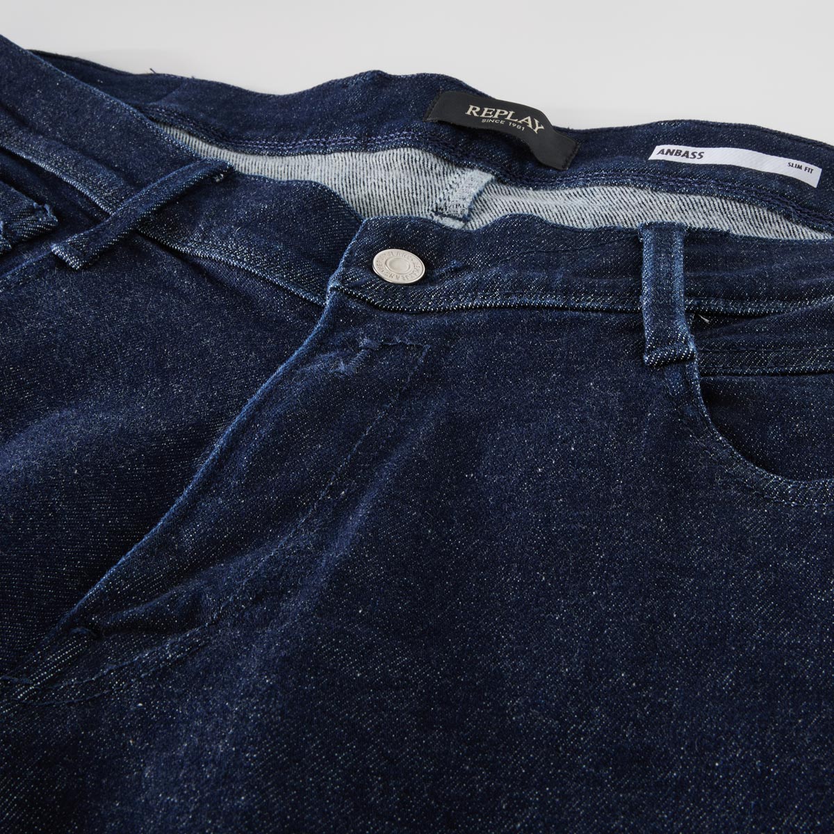 Replay Stretch-Jeans "Anbass", Slim Fit dunkelblau