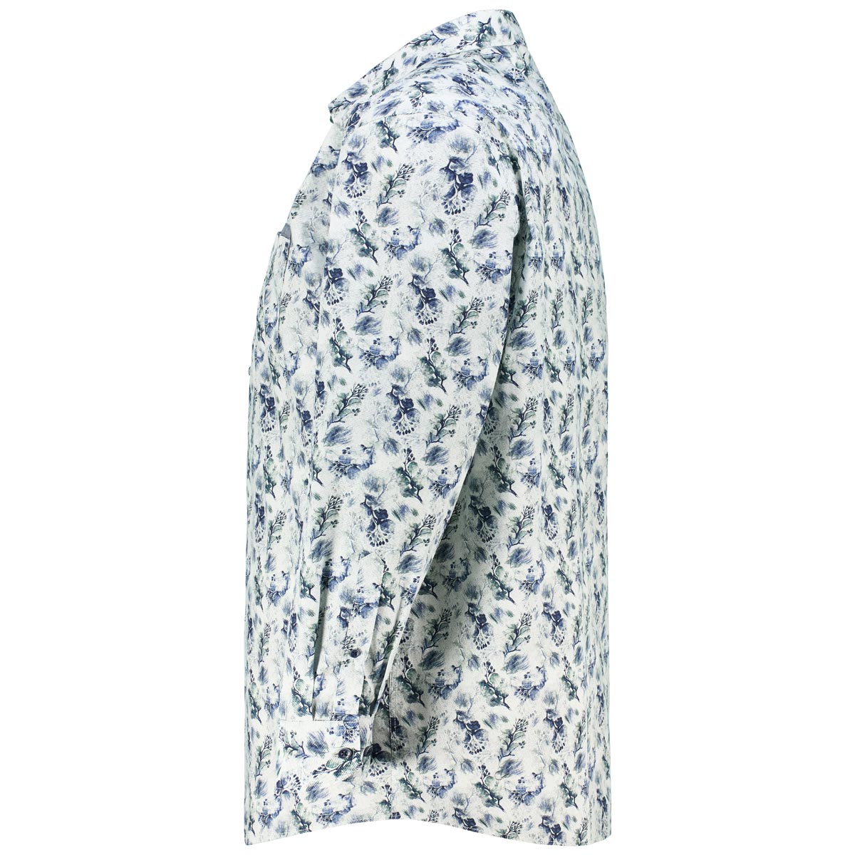 CASA MODA Freizeithemd mit floralem Muster blau