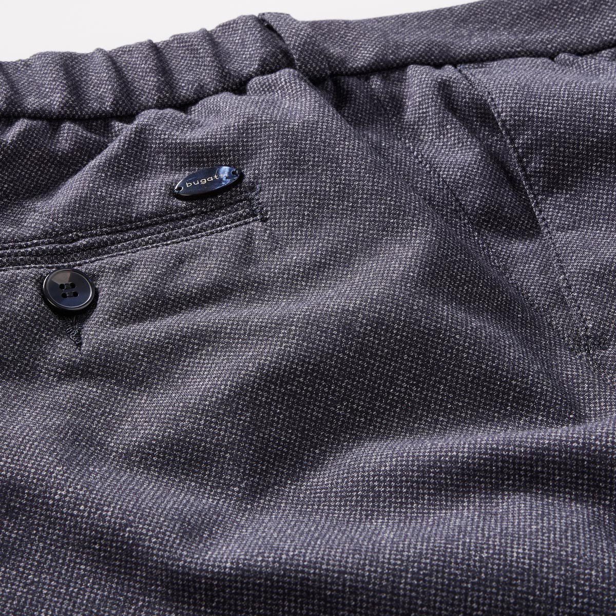 bugatti Chinos aus Stretch-Jersey marine
